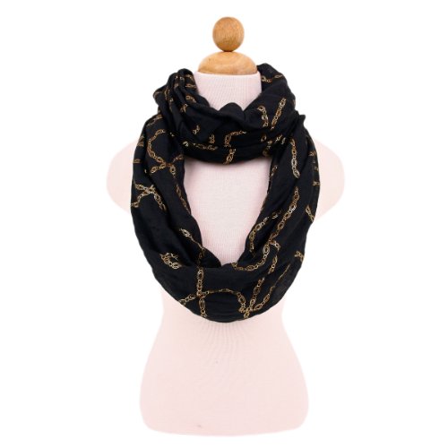 TrendsBlue Premium Chains Design Infinity Loop Fashion Scarf2