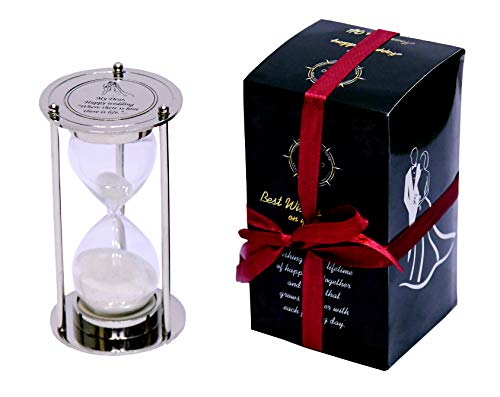 Wedding gift Fillable Unity Hourglass Sand Timer - Engraved Wedding ceremony Gift