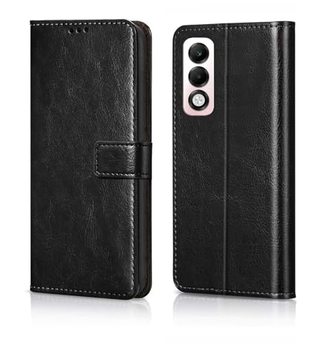 OZitune Brown Leather Finish Protection Flip Case Cover for Oppo K...
