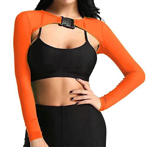 Image of Ypser See Through Glitter Mesh Crop Top Sheer Open Front Shrug Fishnet Cover Ups