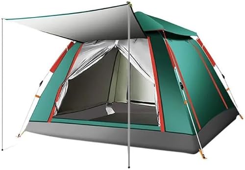 INV-6-8 Person Pop Up Tent with 2 Doors and 2 Windows, Waterproof, Windproof Sun Protection, Easy Set Up for Outdoor Traveling Hiking Beach