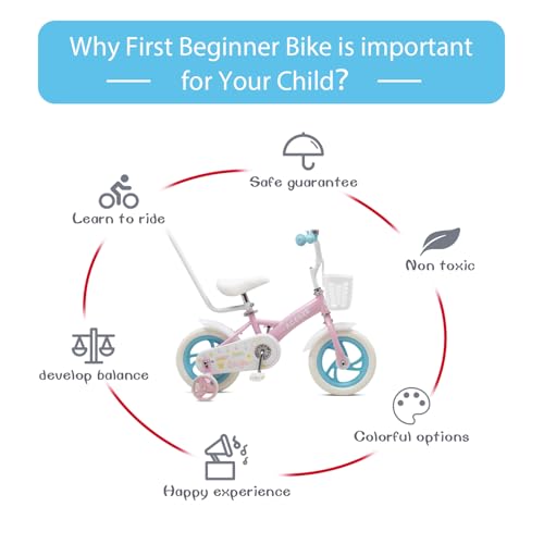 Image of ACEGER 12 inch Kids Balance Bike with Basket, Toddler Bicycle for Early Learning Leg Strength and Steady Balancing, Durable Frame&Tool-Free Adjustable Seat, Gift Bike for 2-5 Kids, No Brake
