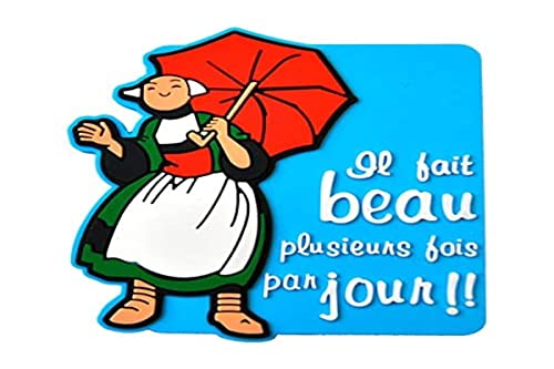 Plastoy Magnet Vintage 2D BECASSINE IL Fait Beau, 6,1 cm