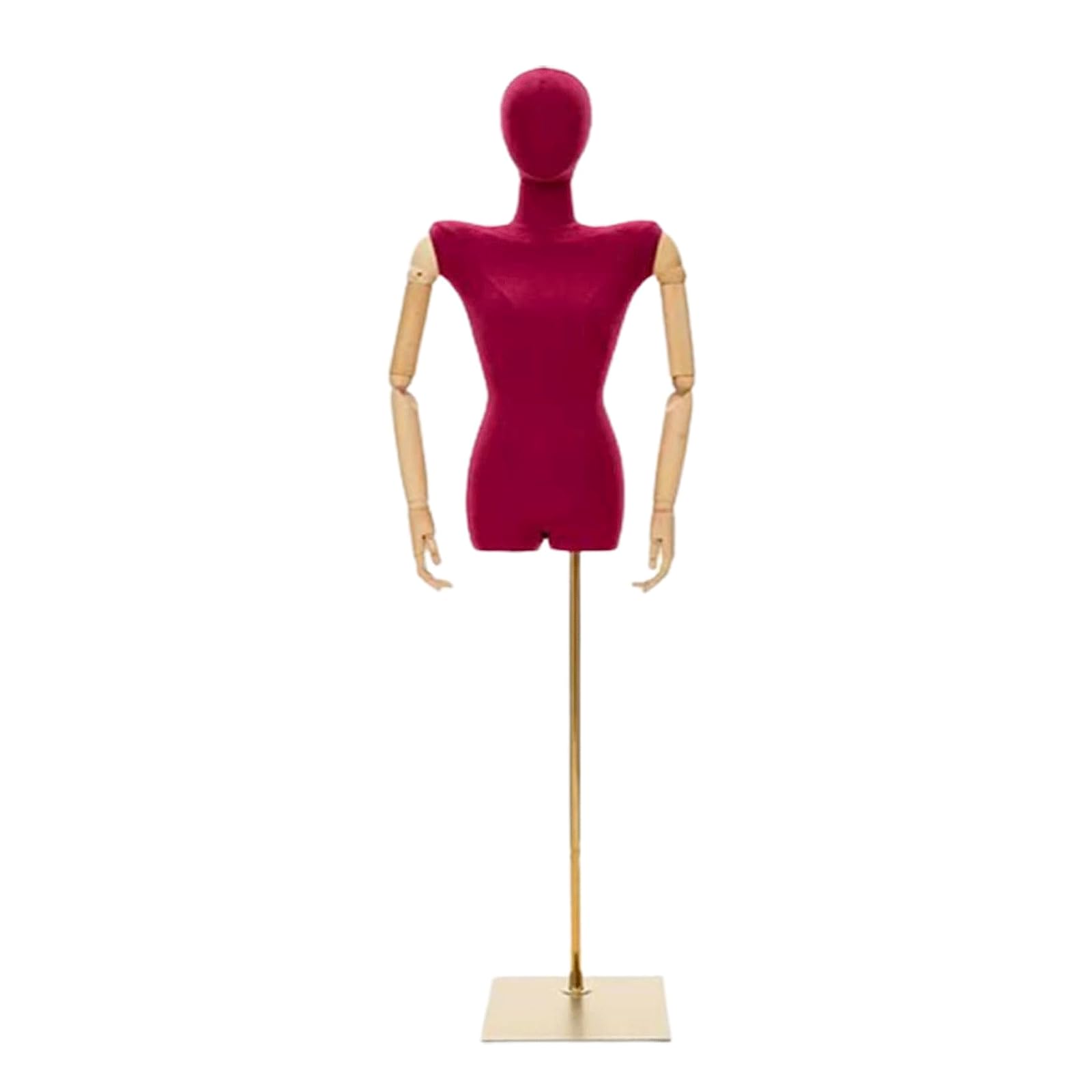 Sjdopulse Women's Mannequin Torso Fine Mannequin Body With Arms Mannequin Body Adjustable Height Half Body Manikin