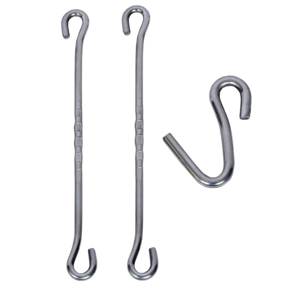 Stainless Steel Swing Hanging Kit 1 S Hook & 2 Rods | Heavy Duty Jhula Fitting Set for Hammock, Hanging Chair, Indoor Outdoor Use (1 S Hook_2 Rod)-image-16