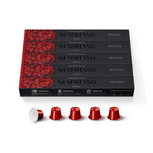 Nespresso Capsules Original Line, Ispirazione Napoli, Dark Roast Coffee Pods, 50-Count Espresso Coffee Pods,