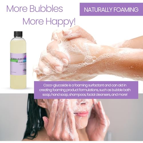 Image of Coco Glucoside Organic (32 Ounce / 946 mL) Natural Non-Ionic Surfactant, Cleansing & Foaming Agent for DIY Cosmetics Skincare & Haircare, Versatile Emulsifying Agent
