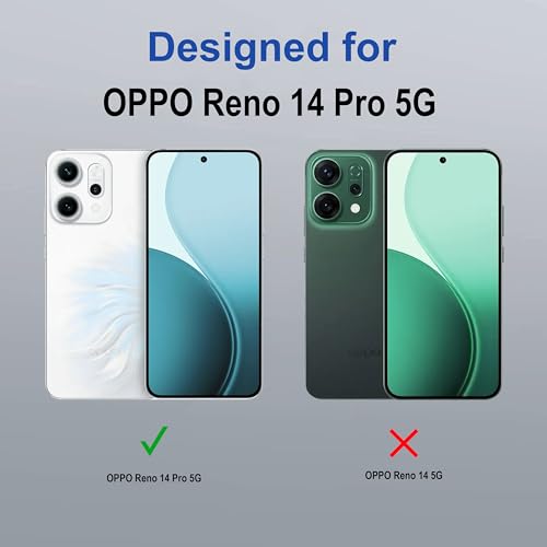 Image of Zapcase Back Case Cover for Oppo Reno 14 Pro 5G | Magnetic Case with Built-in Metal Ring | Supports MagSafe Charger, Wallet & Car Mount | Shockproof Hybrid PC + TPU | Black