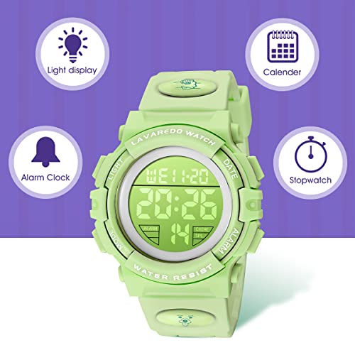 Image of Kids Watch,Boys Watch for 3-15 Year Old Boys,Digital Sport Outdoor Multifunctional Chronograph LED 50 M Waterproof Alarm Calendar Analog Watch for Children with Silicone Band,Kids Gift
