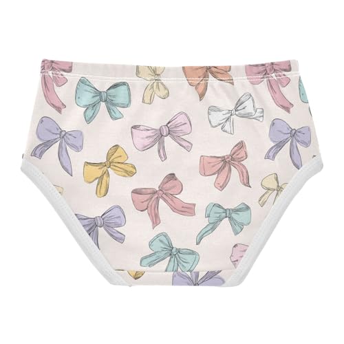 Wusikd Bows Ribbons Girls' Underwear Cotton Girls Briefs Soft Toddler Underwear 2T2