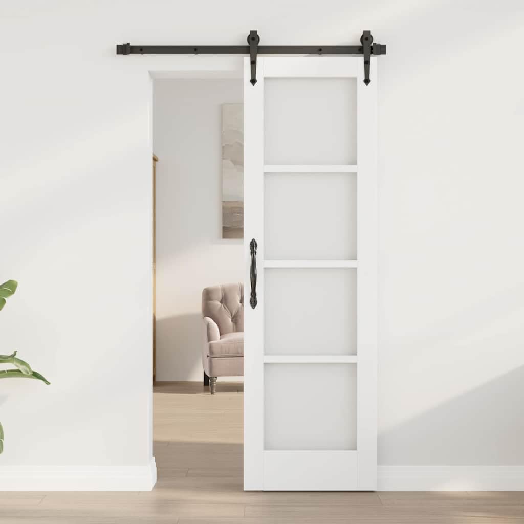 vidaXL Porte intérieure ORKDAL Blanc préparé 61 x 198,5 cm, Porte d'entrée élégante, cloison moderne, design lisse pour la maison, barrière pratique
