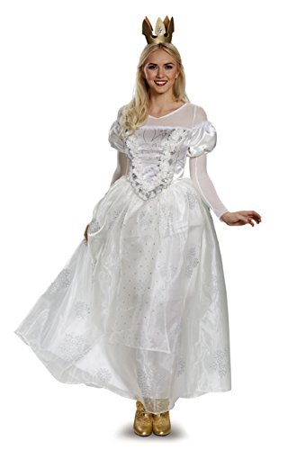 Disney Women's Alice Queen Deluxe Costume, White, Medium