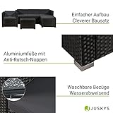 ArtLife Polyrattan Lounge Punta Cana L schwarz mit Bezügen in Dunkelgrau - 5