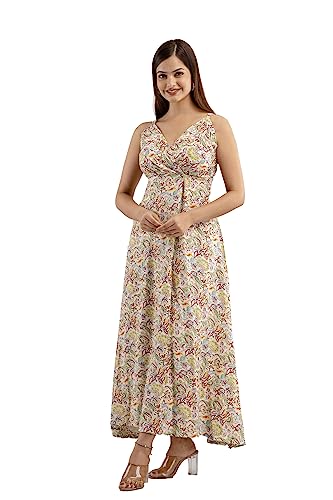 Image of DMP FASHION Women's Cottion Printed Classic Trendy Fashion Dress
