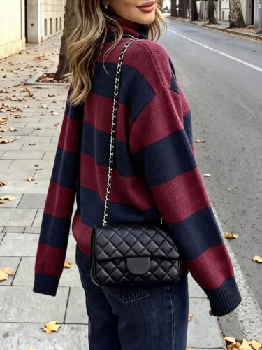 Womens Stripe Long Sleeve Cardigan Sweaters with Scarf - image 5