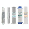 Max Water Home Reverse Osmosis System Replacement Pre and Post Filter Set with 4-in-1 Bio Ceramic, Far Infrared Mix Re-Mineralization Filter, Sediment GAC Carbon CTO, Inline Post Carbon 5 Filters
