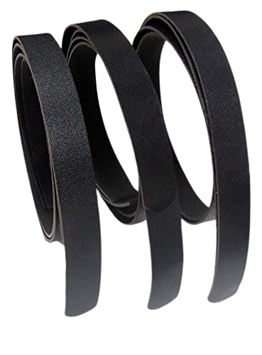 NauticalMart Free Style Black Natural Leather Belt For Men - Pair of 10