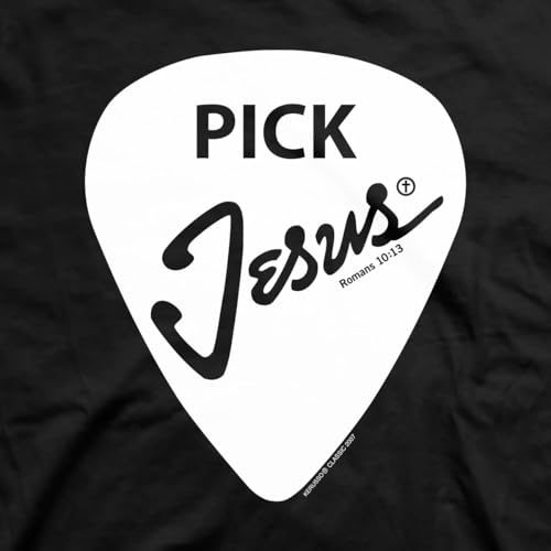 Pick Jesus Romans 10:13 Black Cotton Crewneck T-Shirt2
