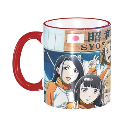 宇宙よりも遠い場所 セラミックマグカップ 食器 大容量コーヒーカップ 330ml 耐熱 おしゃれなマグカップ オフィスホーム用 プレゼントに最適 再利用可能 ギフト 男女兼用 Red