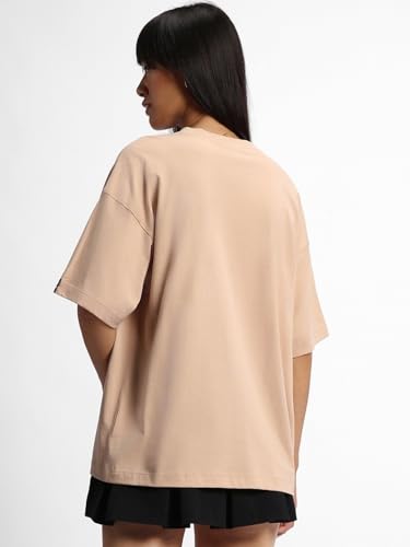 Image of Bewakoof Women's Harry's House Graphic Print Cotton T-Shirt- Oversized Fit, Round Neck, Half Sleeves