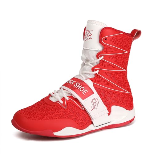 Image of Boxing Shoes for Men High Top Gym Shoes Fighting Sports Training Footwear LS308