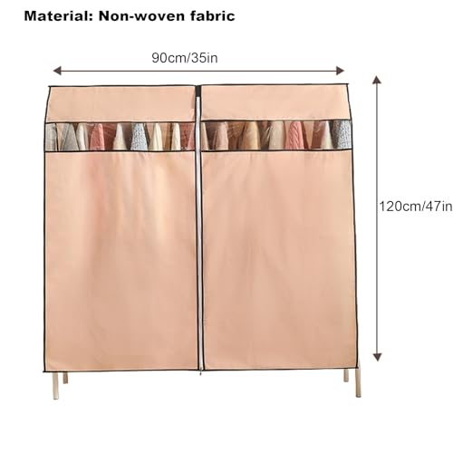 Garment Storage Bags for Hanging Clothes, Clothing Rack Cover, can be Used for Long Clothes, Dresses, Suits, Visible Window(90x120cm/35x47in)2