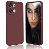 DESSEN Cover per Oppo A6 Pro 5G / 4G - Silicone Custodia Antiurto Protezione Fotocamera Case Sottile e Morbida TPU Bumper Antishock Anti-Impronte, Rosso Vino
