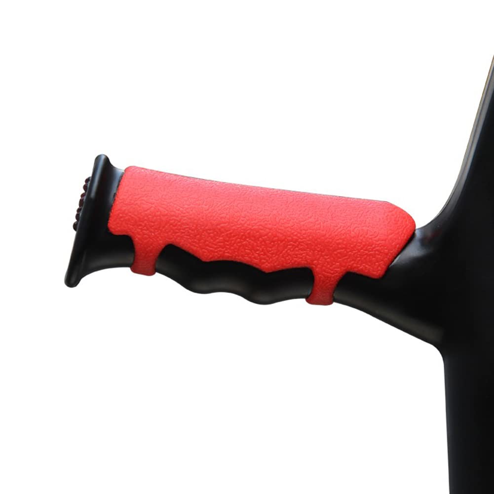 Muleta de aluminio para antebrazo para adultos, bastón plegable ajustable, mangos ergonómicos/puntas de goma antideslizantes, para personas de 150 a 196 cm de altura, rosa/azul/negro