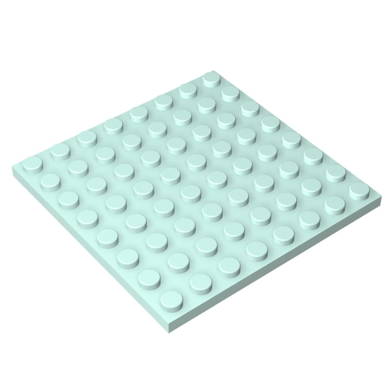 41539 Foundation Plate Plate 8x8 10 Pieces GDS-528 Compatible with Lego Building Blocks Color:Light Aqua — image 1