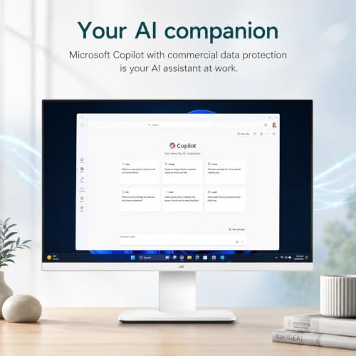 Image of ASUS All in One 27 inch FHD Touchscreen PC, Ryzen AI 5 330, 16GB DDR5, 1TB SSD | Copilot+ PC, 50 TOPS NPU, Anti-Glare, Radeon 840M, HDMI In /Out, Wi-Fi 6, Windows 11 Pro, Office 2021, KB & Mouse