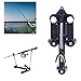Pineeseatile Fishing Rod Holder Adjustable Fishing Pole Rack Stand Folding Rod Ground Bank Mount Bracket for Fisher Black Fishing Pole Rack Stand