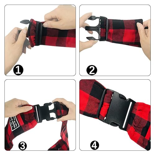 Lvjkes Tragetasche Hund,Faltbar Hunde Tragetasche,Einstellbar Hohe Kapazität Hundetragetasche,One-Shoulder,Cross-Body,Tragbar für den Außenbereich für kleine Katzen und Hunde (Rot-schwarz kariert)