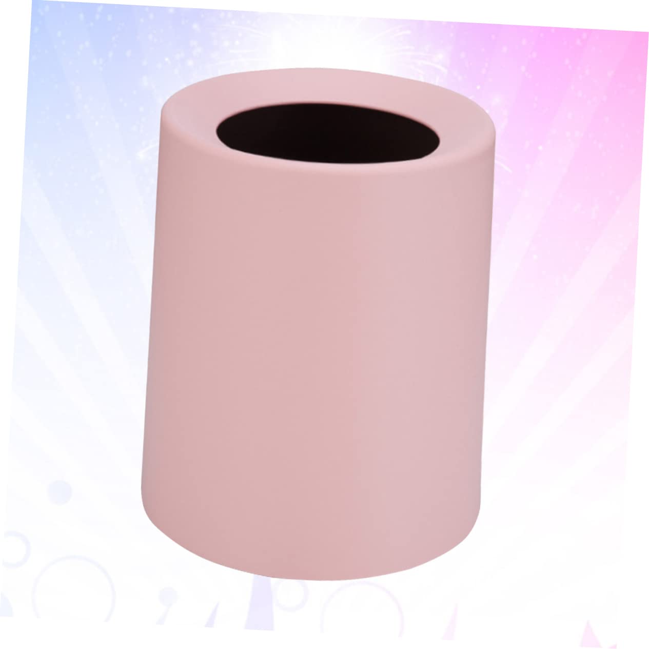 MAGICLULU Small Garbage Can Plastic Lid Frosted Pink for Bedroom Living Room Home