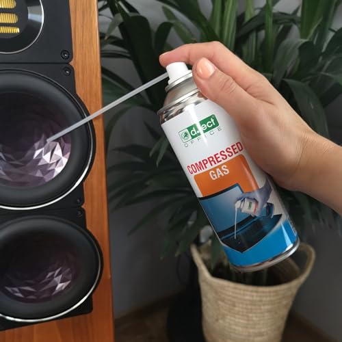 D.RECT Druckluftspray 200ml | Air duster PC Reinigungsset Druckluftreiniger | für: die Reinigung von Tastatur, Computer, Kamera, Handy