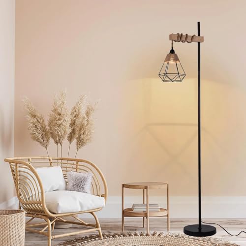 Lámpara de pie tejida de cuerda estilo chino retro para sala y dormitorio de alta gama 6