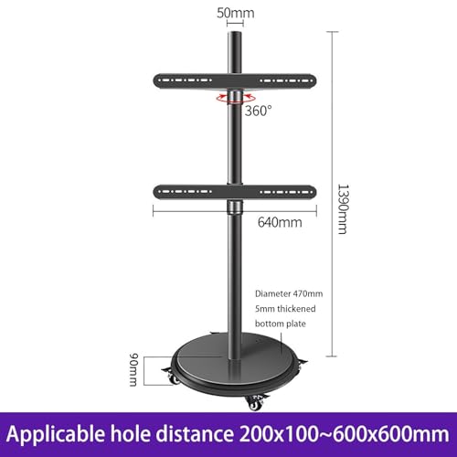 Soporte móvil de piso para TV LCD de 37 a 75 pulgadas miniatura 2