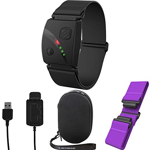Scosche Rhythm 24 Bundle - Including Rhythm 24, Charge Case, Purple Replacement Strap, and Extra Charger