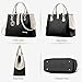 Purses and Handbags for Women Tote Shoulder Crossbody Bags with Long Strap Detachable Black Medium