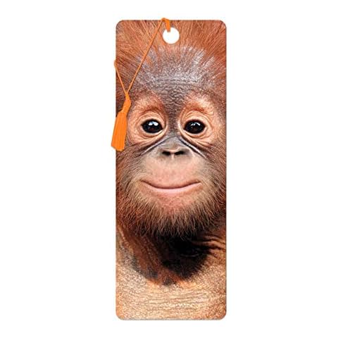 3D LiveLife Bookmark - Baby Orangutan from Deluxebase. an Orangutan Bookmark with lenticular 3D Artwork Licensed from Renowned Artist David Penfound Cover