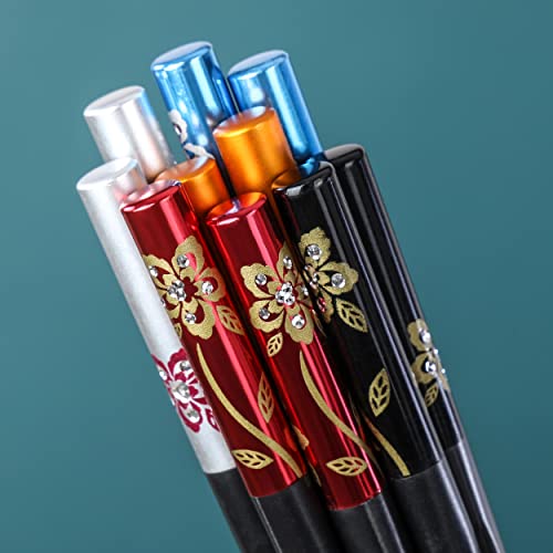 Fiberglass Chopsticks Series - Japanese Non-Slip Luxury Reusable Chopsticks 5 Pairs Gift Set