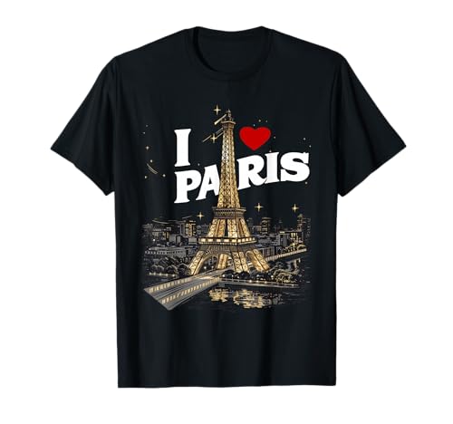 I Love Paris Tour Eiffel France Souvenir Français T-Shirt