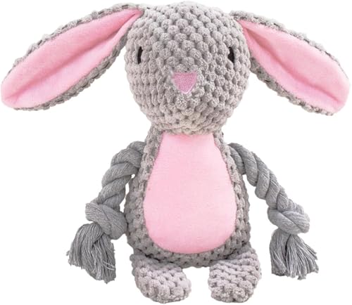 犬用知育玩具 ペットおもちゃ 犬用音が出る ぬいぐるみ製 インタラクティブトレーニング 小型犬用・中型犬用・大型犬用知育玩具 (ピンク)