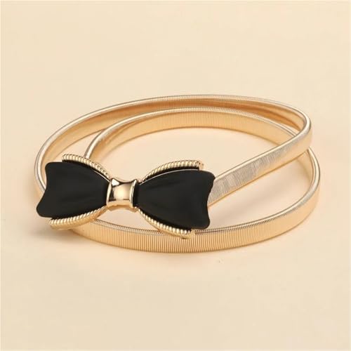 Bow Waistband Women Thin Belt Fashion Female Metal Elastic Waist Straps Ladies Clothes Dress Decorative Girdles3