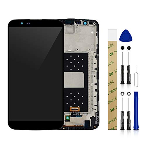 for AT&T LG K10 K425 LCD Screen Display Assembly Touch Screen Digitizer Panel Glass Replacement Tool (Black with Frame)
