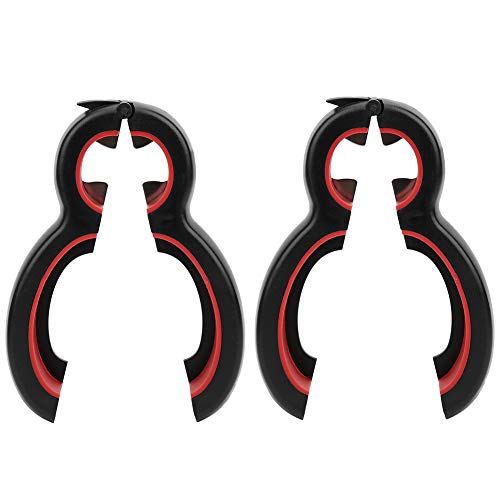 Gsycle Bottle Opener, 2Pcs Jar Opener Pull Tab Can Opener Mason Jar Opener Multifunction 6 in 1 Bottle Opener for Home Kitchen Office