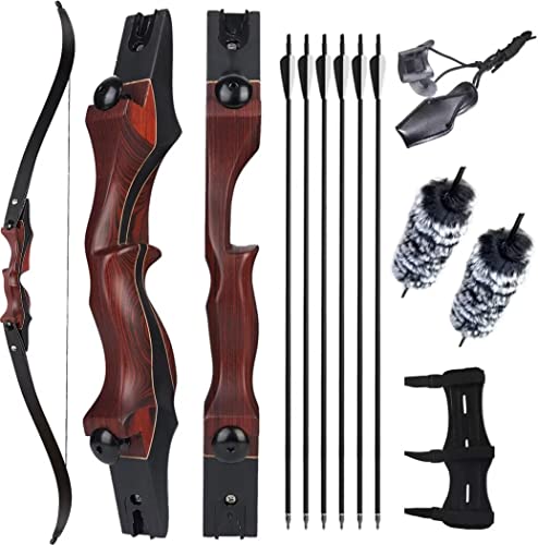 TOPARCHERY 62” Recurve Bow,Bow and Arrow for Adult - 62” Bow Set