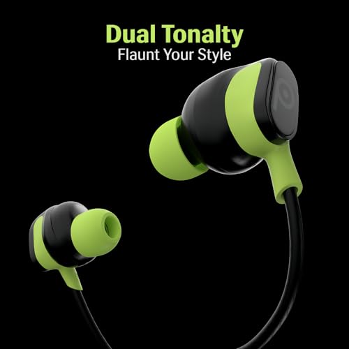 Image of Lava Probuds E1c in Ear Earphone | 12mm Bass Boosted Copper Driver with Pocket Comfy C Type Jack with Wire Protector | Dual Tone Stylish Design | in-Built Mic | IPX4 Water Resistant (Black)