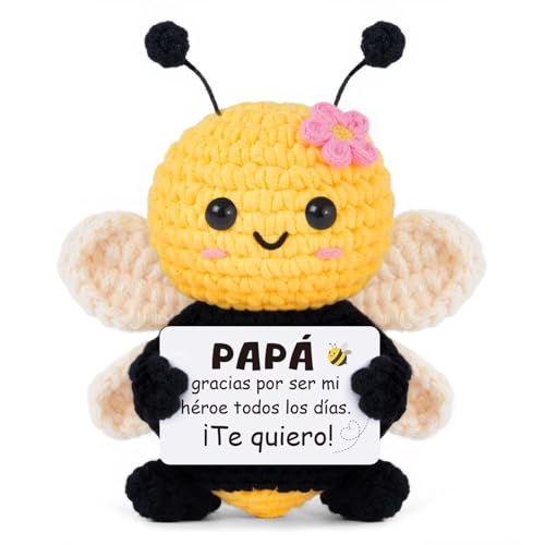 Gleevara Presente pai, presentes originais para homem, figura positiva abelhas presente pai, presentes de Natal originais, pai aniversário, 8 x 5 x 11 cm