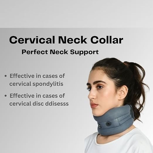 Image of Premiums Cervical Collar with Chin Brace for Comfort Pain Relieves | Neck Support Belt for Men And Women. (Gray, S)