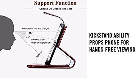 Image of ClickCase for Realme Narzo 20 pro Vintage Series Leather Wallet Flip Case Kick Stand with Magnetic Closure Flip Cover for Realme Narzo 20 pro (Coffee Brown)